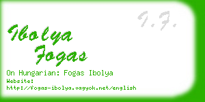 ibolya fogas business card